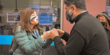 Estela Díaz con Gregorio Estanga en Pinamar